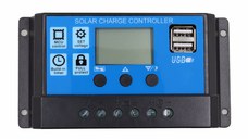 Regulator-controler solar PWM 20A 12V/24V 2 X USB si LCD XL