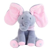RESIGILAT Elefant ROZ interactiv din plus Vorbeste Canta si Flutura urechile FARA CAPAC BATERII - 1