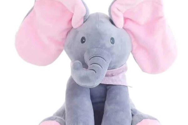 RESIGILAT Elefant ROZ interactiv din plus Vorbeste Canta si Flutura urechile FARA CAPAC BATERII