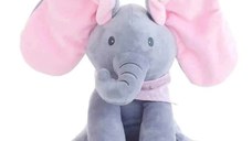 RESIGILAT Elefant ROZ interactiv din plus Vorbeste Canta si Flutura urechile FARA CAPAC BATERII