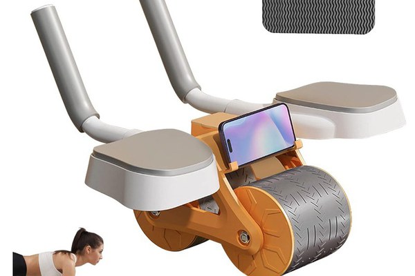 Roata abdominala cu rebound automat si suport pentru telefon