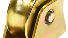 Roata poarta culisanta ingusta diametru 80mm cu sina tip teava