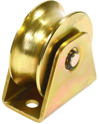 Roata poarta culisanta ingusta diametru 80mm cu sina tip teava - 1