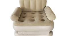 Saltea de dormit gonflabila cu spatar canapea extensibila pentru o singura persoana