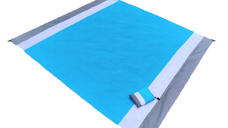 Saltea de plaja patura de camping 210x200cm Albastra