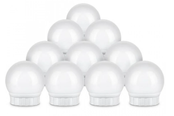 Set 10 Becuri LED pentru Oglinda de Machiaj cu 3 Moduri de Iluminare