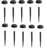 Set 10 lampi solare cu iluminare floare colorata 30 cm - 1