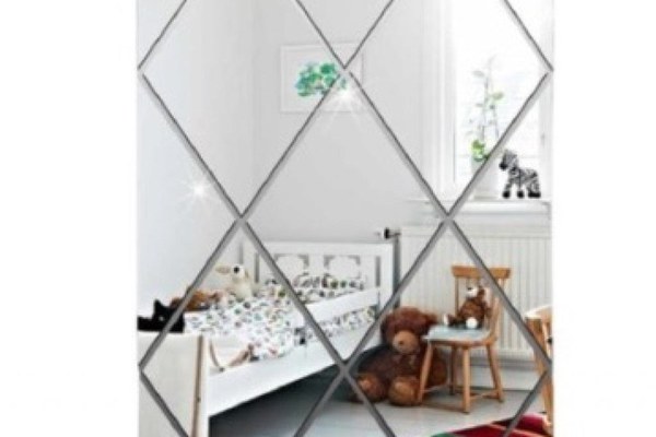 Set 10 Oglinzi Design ROMB - Oglinzi Decorative Acrilice Cristal - Diamant - Fagure