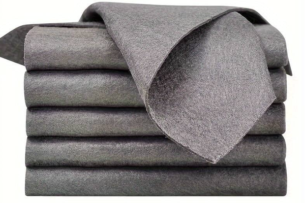 Set 12 lavete microfibra ultra absorbante gri ecologice reutilizabile