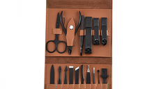 Set 16 piese MANICHIURA profesionala otel negru mat 1