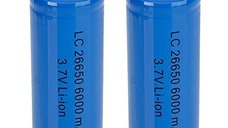 Set 2 Acumulator 26650 ART FAT  BLUE 6800mAH 3.7V