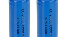 Set 2 Acumulator 26650 ART FAT  BLUE 6800mAH 3.7V