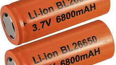 Set 2 Acumulator 26650 ART FAT  ORANGE 6800mAH 3.7V