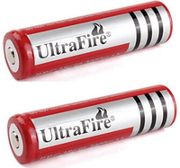 Set 2 Acumulatori UltraFire 18650 4200 mAh 3.7V ROSII - 1