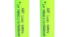 Set 2 Acumulatori VERZI Li-Ion tip 18650  8800mAh, 3.7V, terminal cu varf