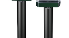 Set 2 aparate cu ultrasunete solare PATRATE pentru alungarea cartitelor si rozatoarelor