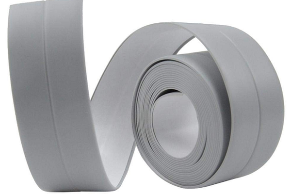 Set 2 Banzi late adezive etansare pentru baie din plastic GRI 3 M