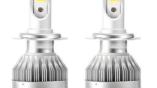 Set 2 becuri auto C6 H3 6000K 36W/bec 8000lm 60LED