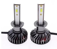 Set 2 becuri auto COB H1, 100W, lumina alb-rece, 12000 lumeni - 1