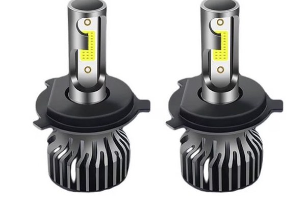 Set 2 becuri auto COB H4, 100W, lumina alb-rece, 12000 lumeni