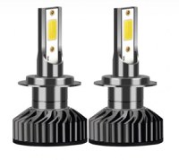 Set 2 becuri auto COB H7, 100W, lumina alb-rece, 12000 lumeni - 1