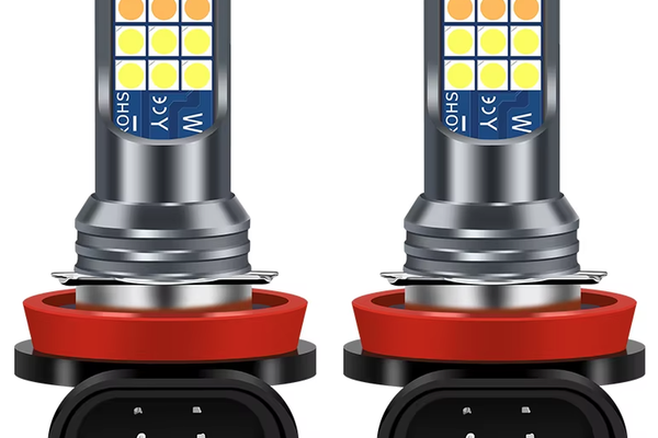 Set 2 becuri auto H11 cu 24 LED in 2 culori 12V 60W 6800 lumeni 6000K