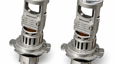 Set 2 becuri auto H4 putere 200W cu lupa de 23000LM Alb Rece 6500K