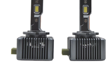 Set 2 Becuri Auto LED D1S 6500K, 110W, Canbus, Carcasa Neagra