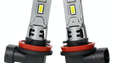Set 2 becuri auto LED H11 K7 model 3570 de 100W 10000 lumeni 6000k