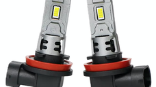Set 2 becuri auto LED H11 K7 model 3570 de 100W 10000 lumeni 6000k