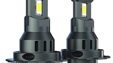 Set 2 becuri auto LED K7 H7 putere 100w/set 16000LM cu ventilator si canbus