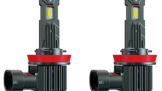 Set 2 becuri auto LED mini 9012 K13 model 3570 de 150W 19000 lumeni 6000k