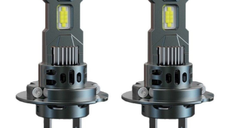 Set 2 becuri auto LED mini H7 K13 model 3570 de 150W 19000 lumeni 6000k