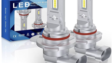 Set 2 becuri auto LED W HiR2 (9012) de 120W cu 15000Lm 12V 6000K lumina alb rece