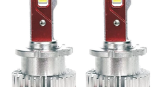 Set 2 Becuri D2s X 20 Auto LED 10000k 110W/Set Canbus 5600LM Carcasa Rosie