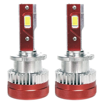 Set 2 Becuri D2s X 20 Auto LED 10000k 110W/Set Canbus 5600LM Carcasa Rosie - 1