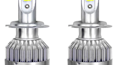 Set 2 becuri Led auto C6 H7 putere 36W 3800LM temperatura 6500K hassa