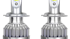 Set 2 becuri Led auto C6 H7 putere 36W 3800LM temperatura 6500K hassa