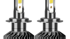Set 2 becuri LED auto F2 H7 putere 100W temperatura 6000K 12000 lm lumina alba rece XL