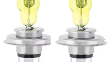 Set 2 becuri LED auto H3 de 12V 100W 6000K HOD galbene XENON