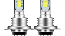 Set 2 becuri LED auto H7 ZD BricoMall BM-H7-3750, 80W, 7000 lumeni, 6000K