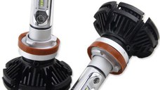 Set 2 becuri LED auto X3 H4 cu doua faze putere 50W 6000 lumeni temperatura 6000K