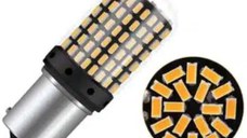 Set 2 Becuri LED Canbus 1156 Pozitie Portocaliu BA15S P21W 144 LED-uri