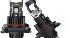 Set 2 becuri led cu lupa pro H4 LED K88 280w 12V 6500k 28000 LM