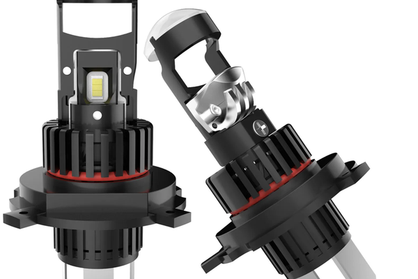 Set 2 becuri led cu lupa pro H4 LED K88 280w 12V 6500k 28000 LM