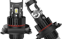 Set 2 becuri led cu lupa pro H4 LED K88 280w 12V 6500k 28000 LM