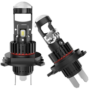 Set 2 becuri led cu lupa pro H4 LED K88 280w 12V 6500k 28000 LM - 1