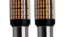 Set 2 Becuri LED GALBEN  P21W (Pozitii) cod 1156 cu anulator