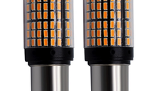 Set 2 Becuri LED GALBEN  P21W (Pozitii) cod 1156 cu anulator