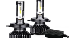 Set 2 becuri LED H11 F2 COB Canbus, 100W, lumina alb-rece, 12.000 lumeni